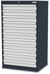 Simplaflex Schubladenschrank, BxHxT: 70 x 122 x 57,5 cm - grau