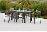 MERXX Gartenm&ouml;bel-Diningset &raquo;Tinos&laquo;, 7 tlg., 6 Sitzpl&auml;tze, Aluminium - grau
