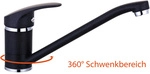 Eisl Sp&uuml;ltischarmatur &raquo;Granit&laquo;, Messing, matt und gl&auml;nzend, &frac12;" - schwarz