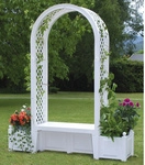 KHW Gartenbank &raquo;Br&uuml;ssel&laquo;, Kunststoff, 2-Sitzer, BxHxT: 174 x 207 x 49 cm - weiss