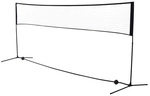 HOMCOM Badmintonnetz, schwarz, Kunststoff/Metall