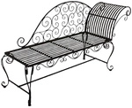 GARDEN PLEASURE Gartenbank &raquo;LAMINGTON&laquo;, Metall, BxHxT: 163 x 87 x 47,5 cm - braun