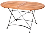 Klapptisch &raquo;Schlossgarten&laquo;, BxHxL: 90 x 75 x 140 cm, Tischplatte: Eukalyptusholz -