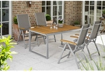 MERXX Gartenm&ouml;belset &raquo;Naxos&laquo;, 4 Sitzpl&auml;tze, Aluminium - grau