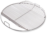WEBER Grillrost, D. 47 cm, klappbar, Edelstahl - silberfarben