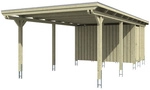 SKANHOLZ Carport &raquo;Emsland&laquo;, BxT: 404 x 846 cm, Firsth&ouml;he: 242 cm, unbehandelt -