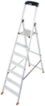 KRAUSE Stufen-Stehleiter &raquo;MONTO Solido&laquo;, 7 Sprossen, Aluminium - silberfarben