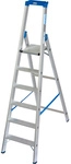 KRAUSE Stufen-Stehleiter &raquo;STABILO&laquo;, 6 Sprossen, Aluminium - silberfarben