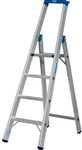 KRAUSE Stufen-Stehleiter &raquo;STABILO&laquo;, 4 Sprossen, Aluminium - silberfarben