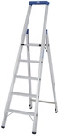 KRAUSE Stufen-Stehleiter &raquo;STABILO&laquo;, 5 Sprossen, Aluminium - silberfarben