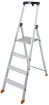 KRAUSE Stufen-Stehleiter &raquo;MONTO Solido&laquo;, 4 Sprossen, Aluminium - silberfarben