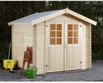 WOLFF FINNHAUS Gartenhaus &raquo;Lyon&laquo;, Holz, BxHxT: 252 x 222 x 230 cm (Au&szlig;enma&szlig;e