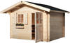 WEKA Gartenhaus »Premium «, BxT: 300 x 320 cm (Aufstellmaße), Satteldach - beige