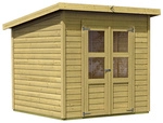 KARIBU Gartenhaus &raquo;Merseburg&laquo;, Holz, BxHxT: 240 x 220 x 236 cm (Au&szlig;enma&szlig;e...