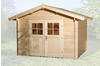 WEKA Gartenhaus »Premium«, BxT: 380 x 410 cm (Aufstellmaße), Satteldach - beige