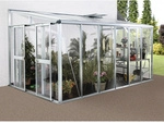 VITAVIA Gew&auml;chshaus &raquo;Helena&laquo;, 10,2 m&sup2;, Aluminium/Glas, winterfest - silberfarben