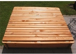 PROMADINO Sandkasten &raquo;Donald&laquo;, BxL: 140 cm x 140 cm, Kiefernholz honigbraun
