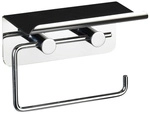 WENKO Toilettenpapierhalter, Edelstahl/Kunststoff, Edelstahlfarben - silberfarben