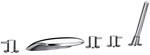 OTTOFOND Wannenrandarmatur &raquo;L10000&laquo;, Messing, gl&auml;nzend, &frac12;" - silberfarben