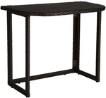 Tisch, BxHxL: 50 x 75 x 90 cm, Tischplatte: Kunststoff - braun