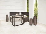 MERXX Gartenm&ouml;belset &raquo;Rattan&laquo;, 3 Sitzpl&auml;tze, Stahl/Polyrattan/Polyester, inkl.