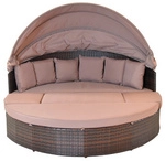 MERXX Relaxinsel &raquo;Riva&laquo;, Aluminium, inkl. Auflage - braun