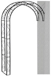 SIENA GARDEN Rosenbogen &raquo;Cambridge&laquo;, B x T x H: x 38 x 61 cm, Metall - schwarz