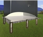 Fundament, Aluminium/Edelstahl - silberfarben