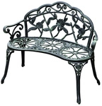 Outsunny Gartenbank, Metall, 2-Sitzer, BxHxT: 100 x 78 x 54 cm - gruen