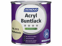 RENOVO Acryl-Buntlack, hellelfenbein RAL 1015, seidenmatt, 375ml - weiss