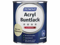 RENOVO Acryl-Buntlack, glänzend, hellelfenbein RAL 1015, 0,75l - weiss