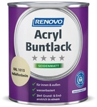 RENOVO Acryl-Buntlack, hellelfenbein RAL 1015, seidenmatt, 0,75l - weiss