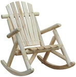 Outsunny Schaukelstuhl, BxH: 96 x 98 cm, Tannenholz - beige