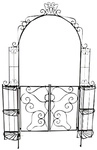 GARDEN PLEASURE Rosenbogen &raquo;Laki&laquo;, B x T x H: 29 x 156 x 233 cm, Stahl, schwarz
