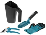 GARDENA Gartenpflege-Set, Kunststoff, anthrazit/tuerkis - grau