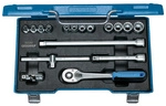 GEDORE Steckschl&uuml;sselsatz, 3/8" 17-teilig 6-kant 6-19 mm - silberfarben