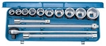 GEDORE Steckschl&uuml;sselsatz, 3/4" 14-teilig 6-kant 22-50 mm - silberfarben
