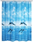 WENKO Duschvorhang &raquo;Dolphin&laquo;, BxH: 180 x 200 cm, Delfin, mehrfarbig - bunt