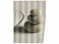 WENKO Duschvorhang »Sand and Stone«, BxH: 180 x 200 cm, Sand/Steine, beige