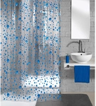 KLEINE WOLKE Duschvorhang, BxH: 180 x 200 cm, Tropfen, marineblau