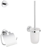 GROHE Bad-Accessoire-Set &raquo;essentials&laquo;, Metall/Glas, chromfarben - silberfarben