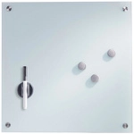 ZELLER Memoboard, 3 Magnete, 1 Stift, 40x40 cm - weiss