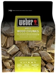 WEBER R&auml;ucherkl&ouml;tze, Holz, 1,5 kg Wood Chunks - braun