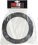FIREFIX&reg; Ofenrohrrosette, &Oslash;xL: 13,5 x 18,5 cm, St&auml;rke: 2 mm, Stahl - schwarz