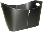 ADURO Holzkorb &raquo;Baseline&laquo;, &Oslash;: 45cm, schwarz, Kunstleder