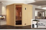WEKA Massivholzsauna &raquo;KEMI&laquo;, BxHxT: 195 cm x 200 cm x 195 cm - braun