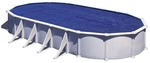 GRE Abdeckplane, Breite: 370 cm, Polyethylen (PE) - blau