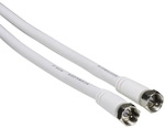 SCHWAIGER SAT-Anschlusskabel, 10 m, 75 Ohm, Wei&szlig; - weiss