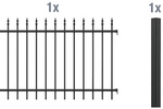 GAH ALBERTS Zaunelement, &raquo;Chaussee&laquo;, Aluminium, LxH: 200x120 cm, mattschwarz