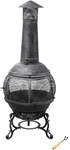 TEPRO Feuerstelle "Jacksonville", H&ouml;he: 140 cm, schwarz/grau